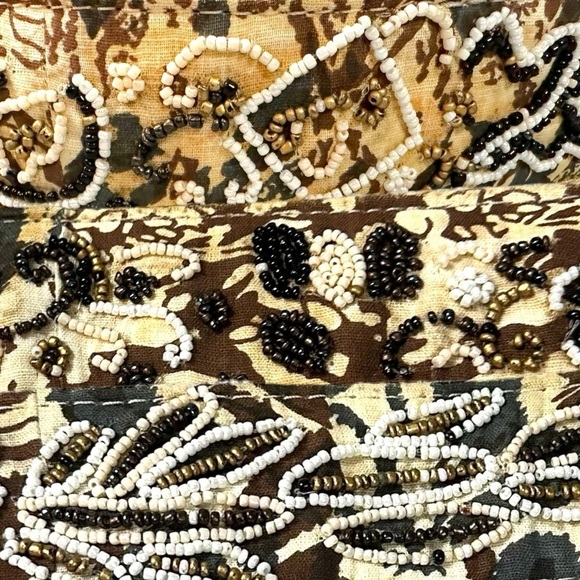 Chico’s Bohemian Medallion Beaded Brown Leather Belt Small 38.5” Coastal Boho - Picture 8 of 13